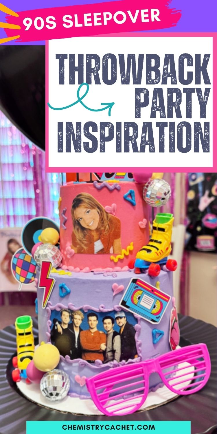 90s theme birthday cake