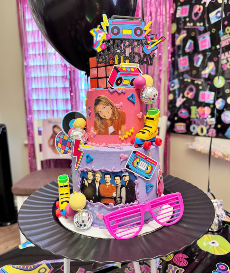 90s themed birthday cake
