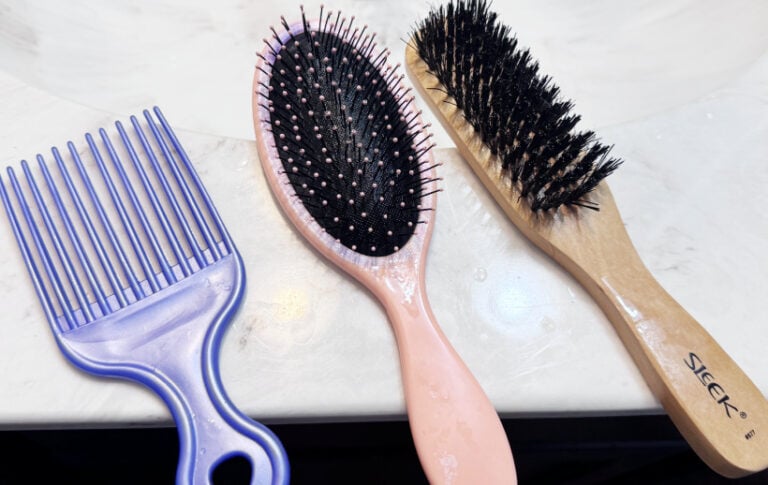 diy hair brush cleaning hack