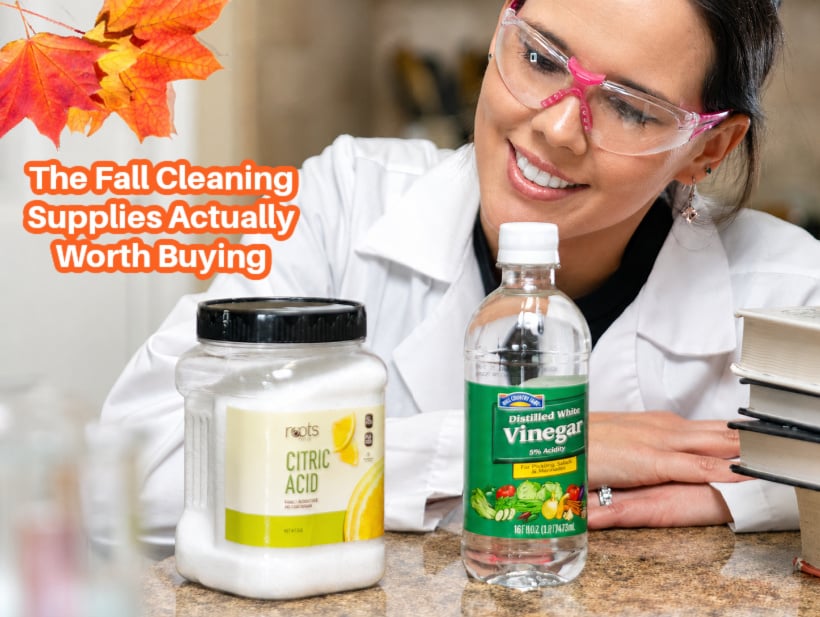 fall cleaning supplies, citric acid