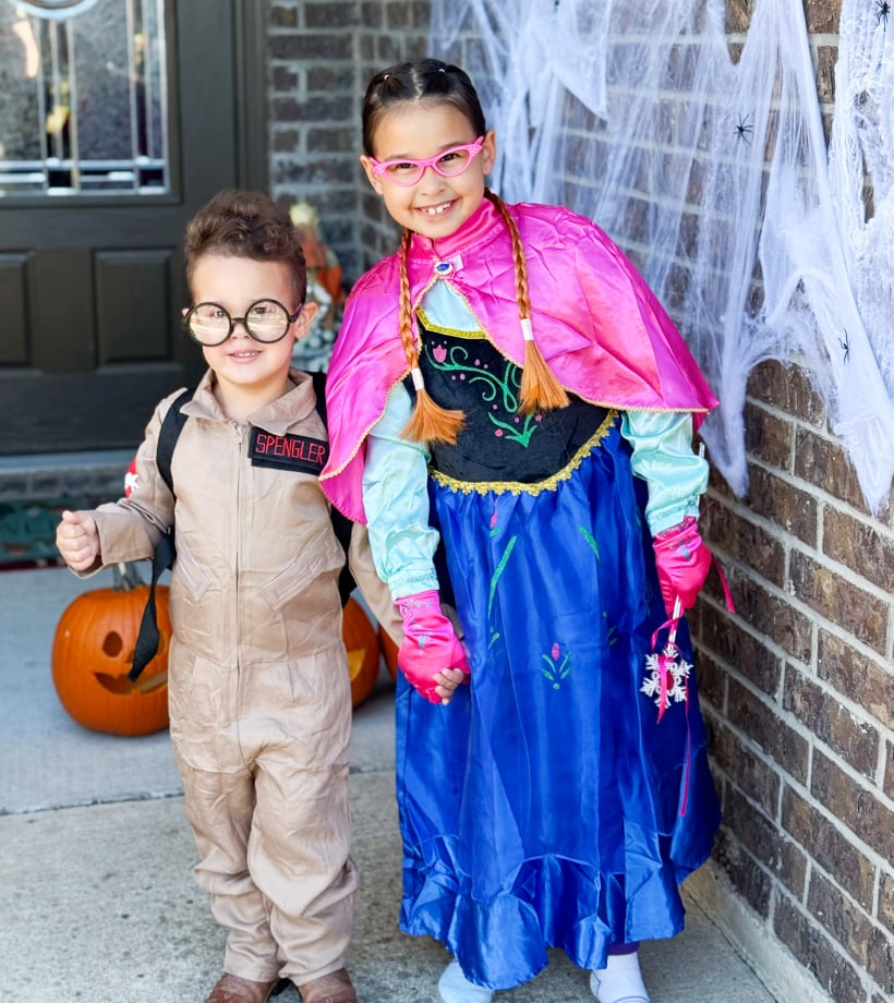 ghostbusters costume and princess Ana for kids